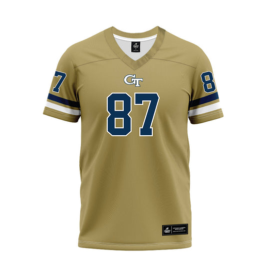 Georgia Tech - NCAA Football : Jamauri Brice - Gold Premium Football Jersey-0