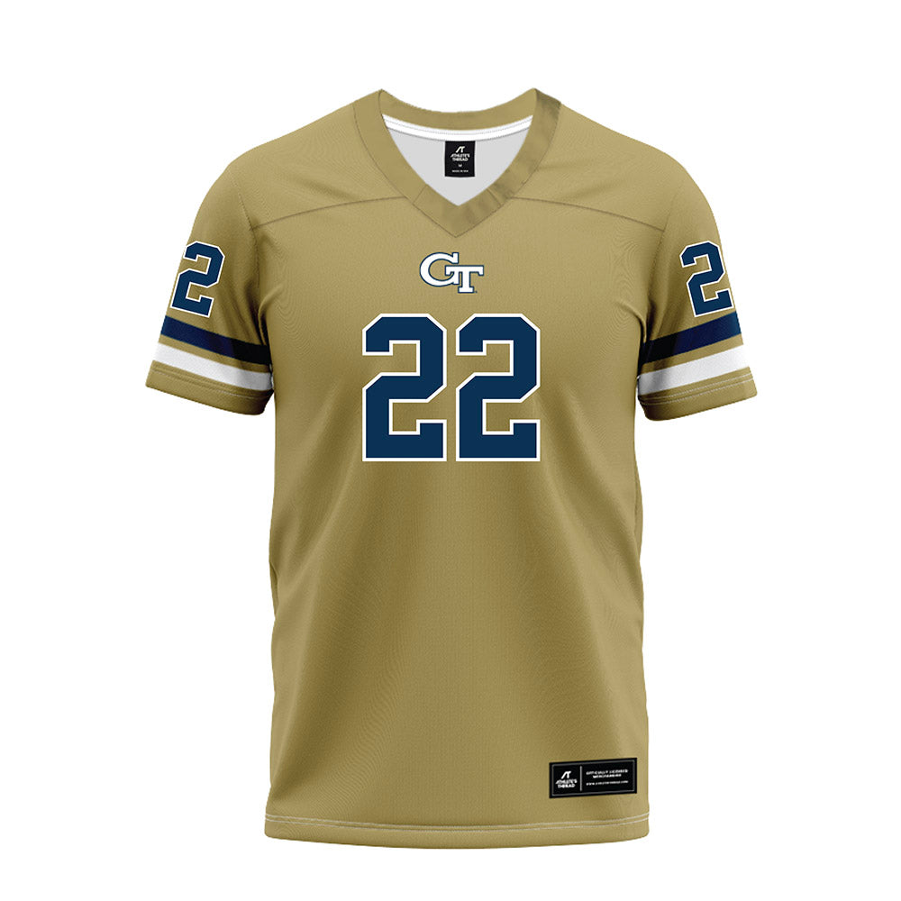 Georgia Tech - NCAA Football : Trelain Maddox - Gold Premium Football Jersey-0