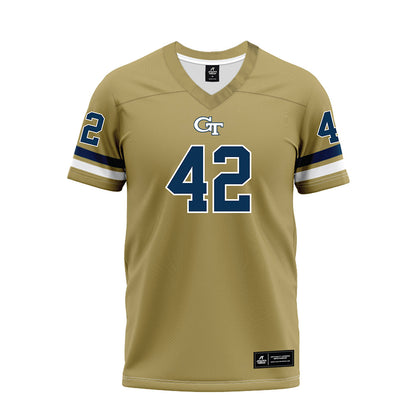 Georgia Tech - NCAA Football : Will Benton - Gold Premium Football Jersey-0