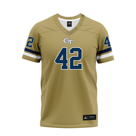 Georgia Tech - NCAA Football : Will Benton - Gold Premium Football Jersey-0