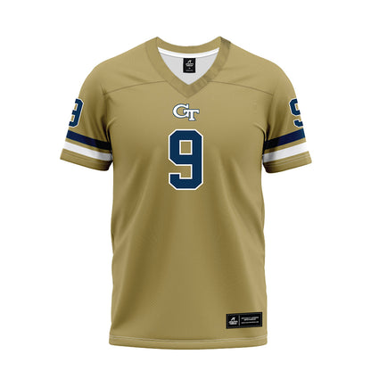Georgia Tech - NCAA Football : Zion Taylor - Gold Premium Football Jersey-0
