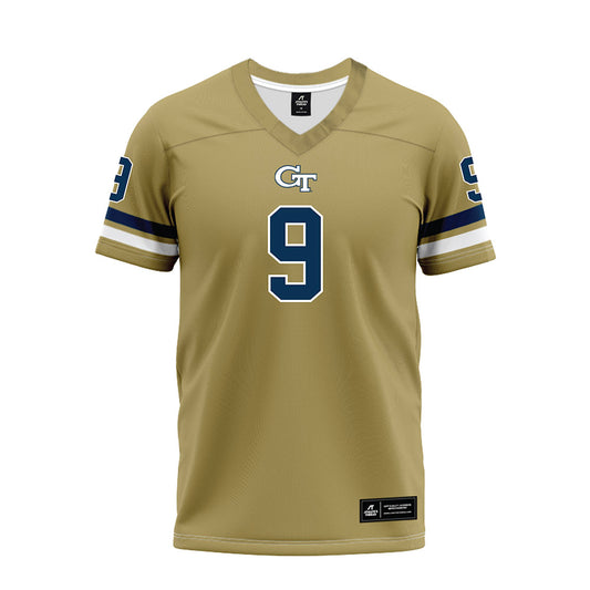 Georgia Tech - NCAA Football : Zion Taylor - Gold Premium Football Jersey-0
