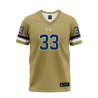 Georgia Tech - NCAA Football : Aidan Birr - Gold Premium Football Jersey