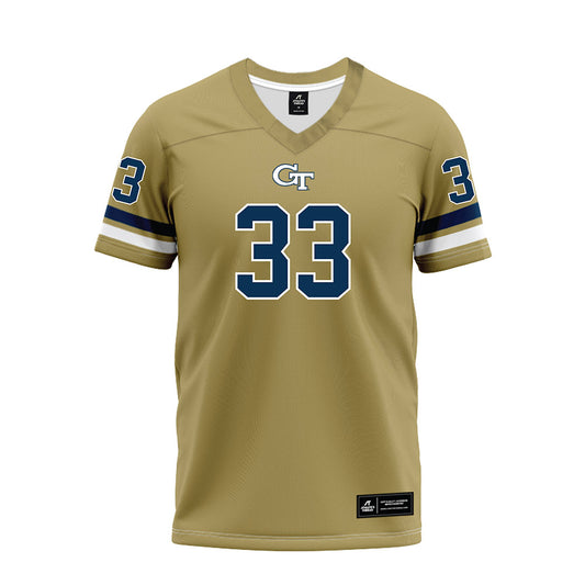 Georgia Tech - NCAA Football : Aidan Birr - Gold Premium Football Jersey