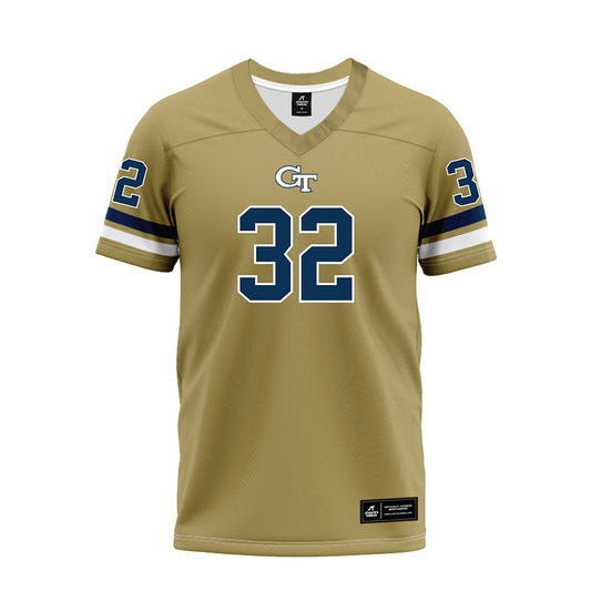 Georgia Tech - NCAA Football : Jayden Barr - Gold Premium Football Jersey-0