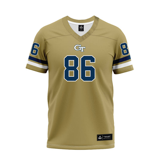 Georgia Tech - NCAA Football : Kevin Roche Jr - Gold Premium Football Jersey-0