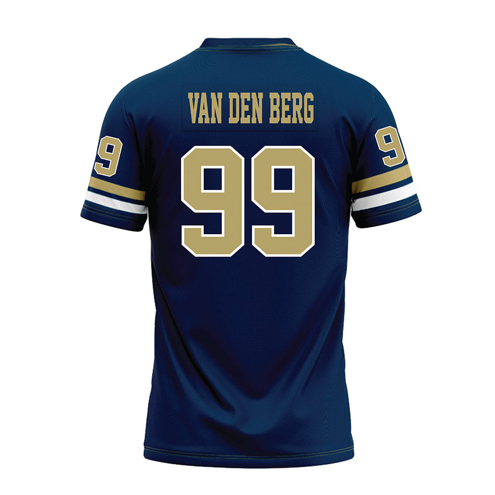 Georgia Tech - NCAA Football : Jordan van den Berg - Blue Premium Football Jersey