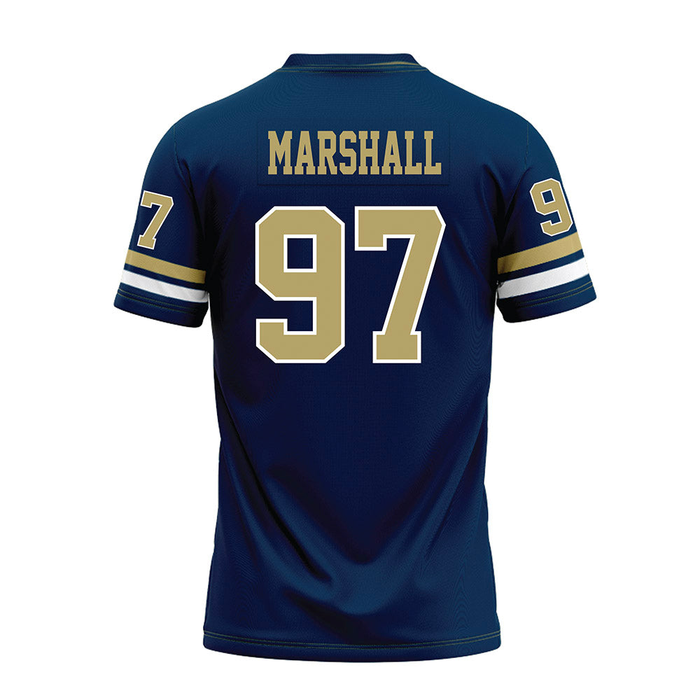Georgia Tech - NCAA Football : Landen Marshall - Blue Premium Football Jersey