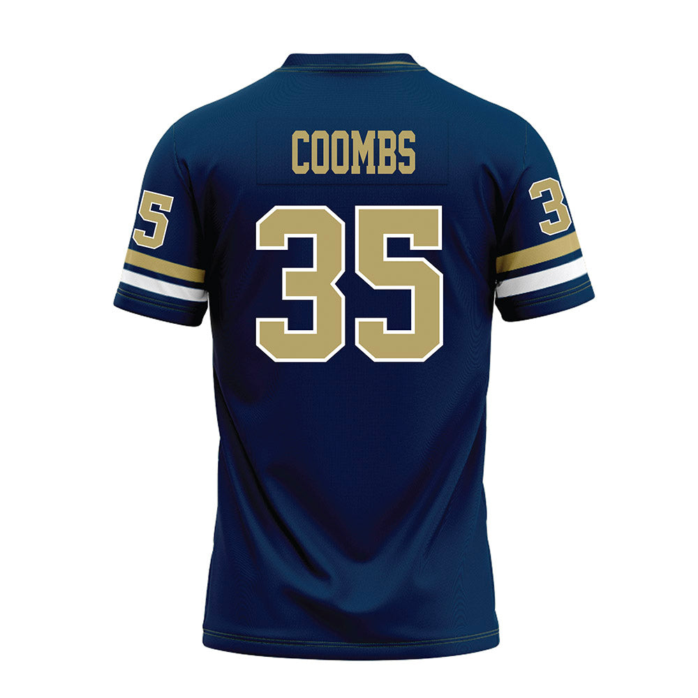 Georgia Tech - NCAA Football : Carrington Coombs - Blue Premium Football Jersey-1