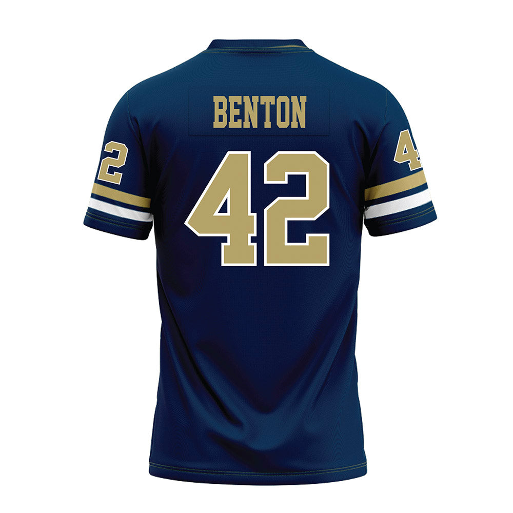Georgia Tech - NCAA Football : Will Benton - Blue Premium Football Jersey-1