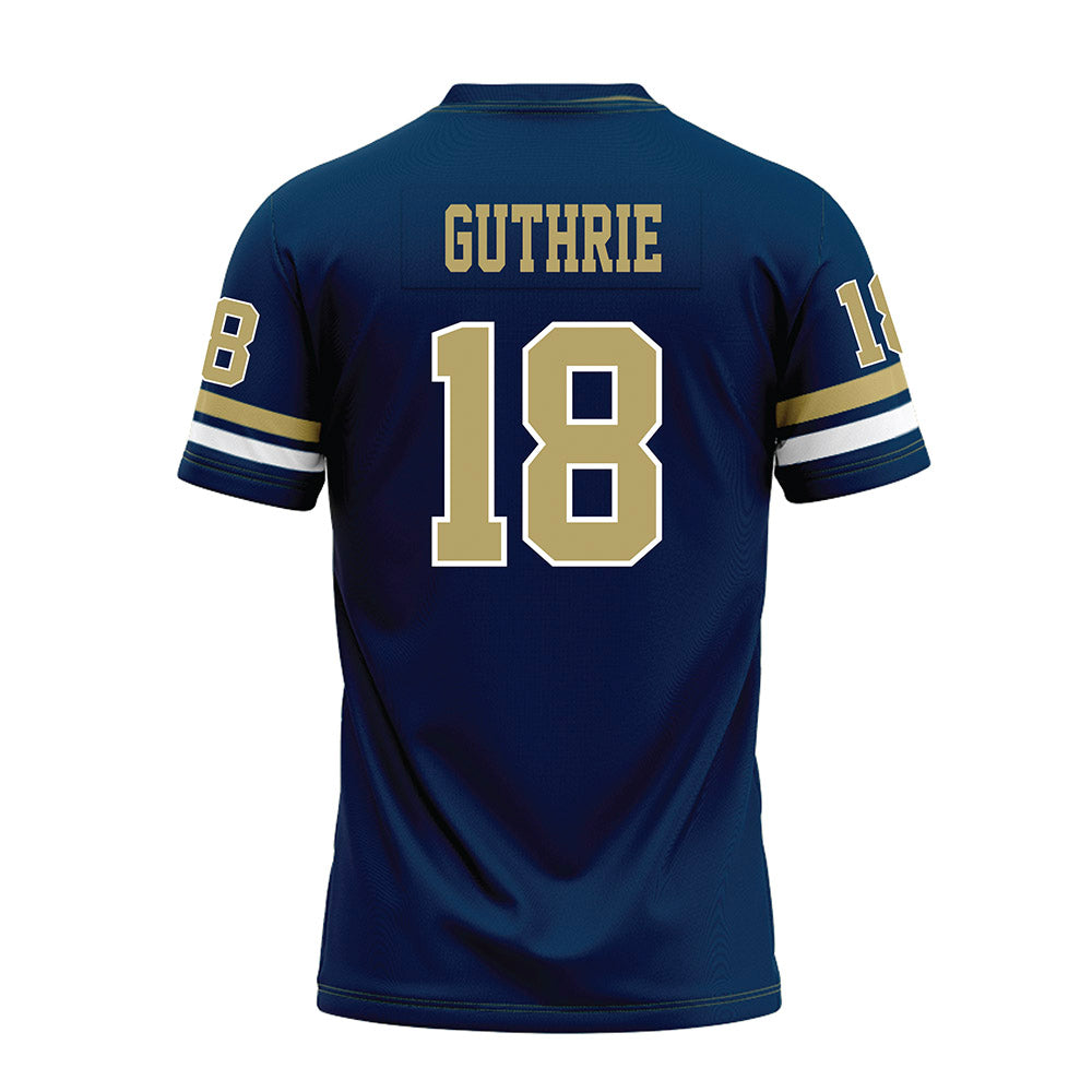 Georgia Tech - NCAA Football : Ben Guthrie - Blue Premium Football Jersey-1