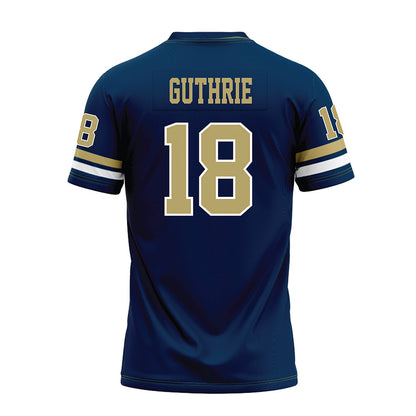 Georgia Tech - NCAA Football : Ben Guthrie - Blue Premium Football Jersey-1