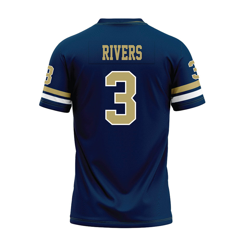 Georgia Tech - NCAA Football : Eric Rivers - Blue Premium Football Jersey-1
