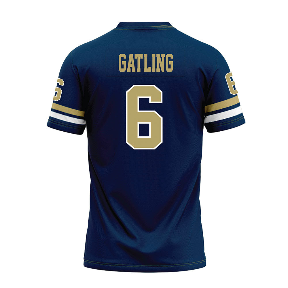 Georgia Tech - NCAA Football : Debron Gatling - Blue Premium Football Jersey-1