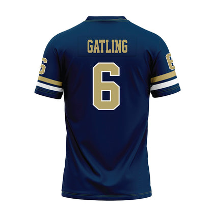 Georgia Tech - NCAA Football : Debron Gatling - Blue Premium Football Jersey-1