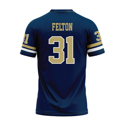 Georgia Tech - NCAA Football : Fenix Felton - Blue Premium Football Jersey-1