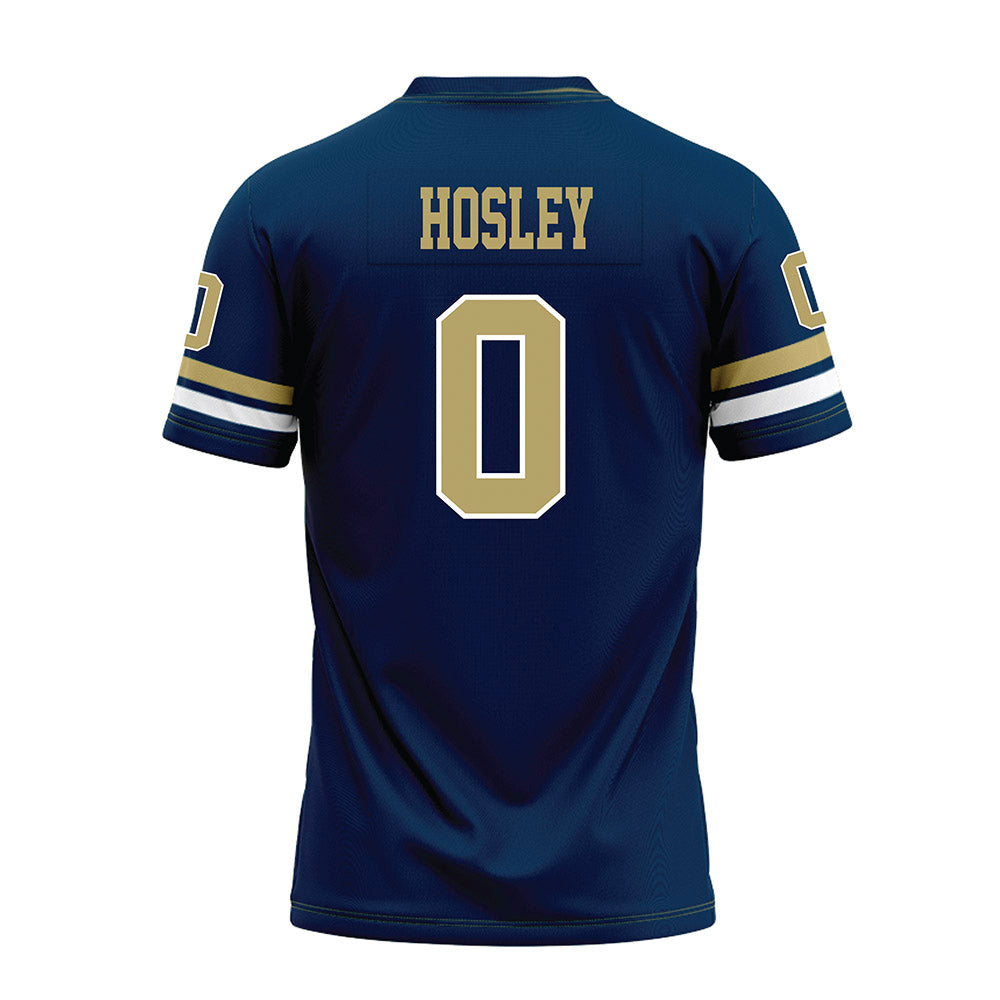 Georgia Tech - NCAA Football : Malachi hosley - Blue Premium Football Jersey-1
