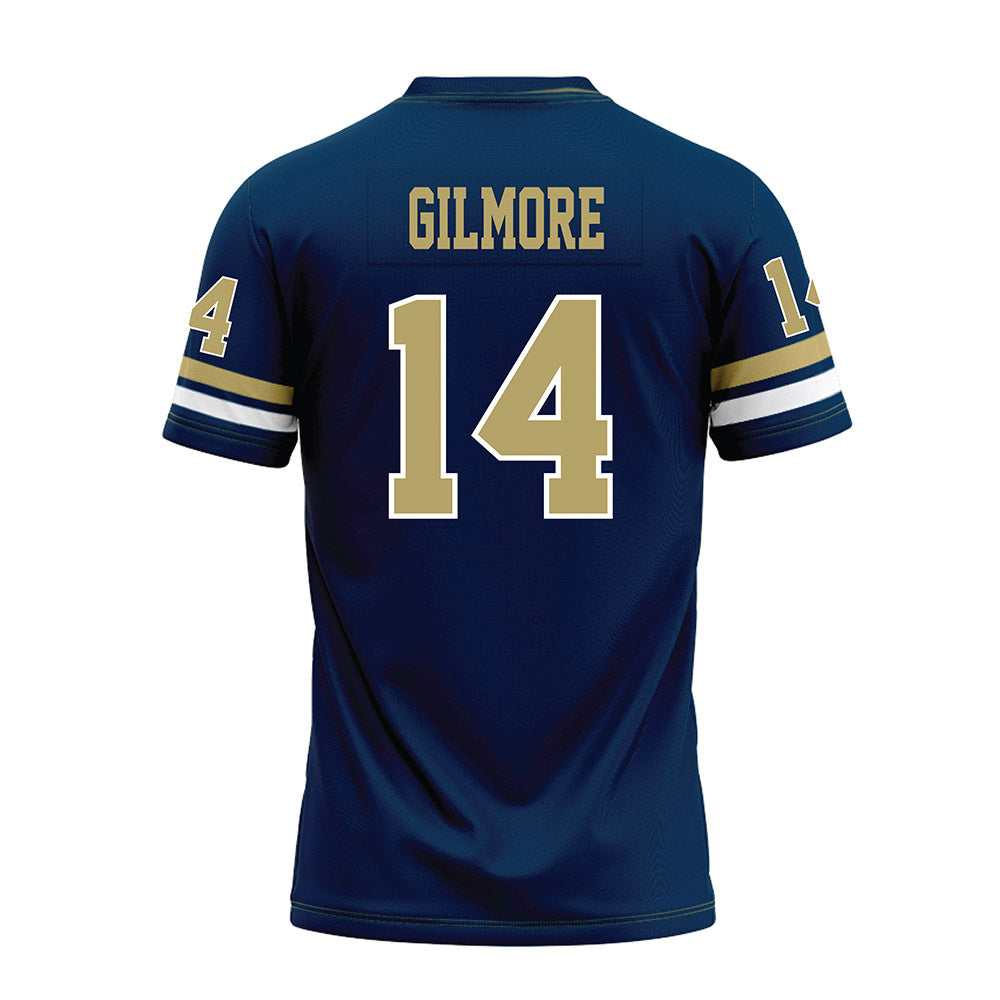 Georgia Tech - NCAA Football : Jyron Gilmore - Blue Premium Football Jersey-1