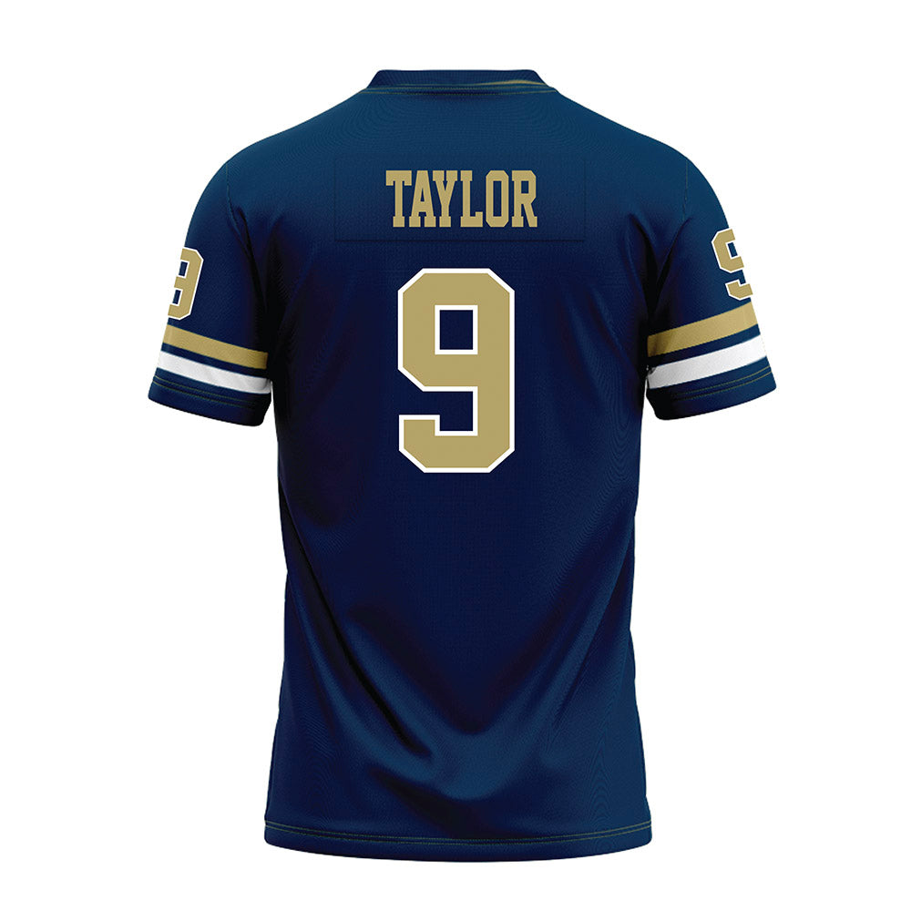 Georgia Tech - NCAA Football : Zion Taylor - Blue Premium Football Jersey-1