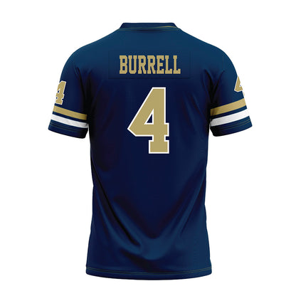 Georgia Tech - NCAA Football : Warren Burrell - Blue Premium Football Jersey