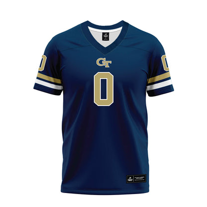 Georgia Tech - NCAA Football : Melvin Jordan IV - Blue Premium Football Jersey-0