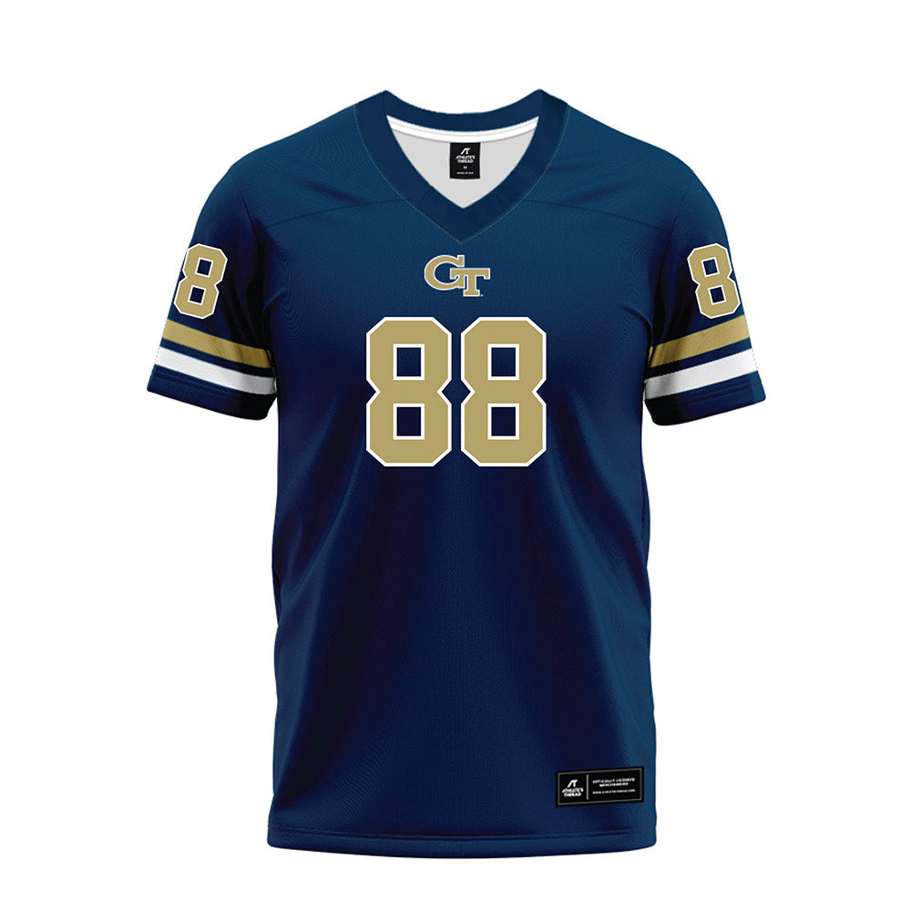Georgia Tech - NCAA Football : J.T. Byrne - Blue Premium Football Jersey-0