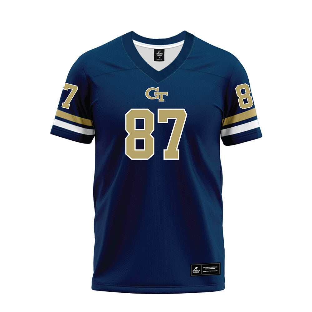 Georgia Tech - NCAA Football : Jamauri Brice - Blue Premium Football Jersey-0