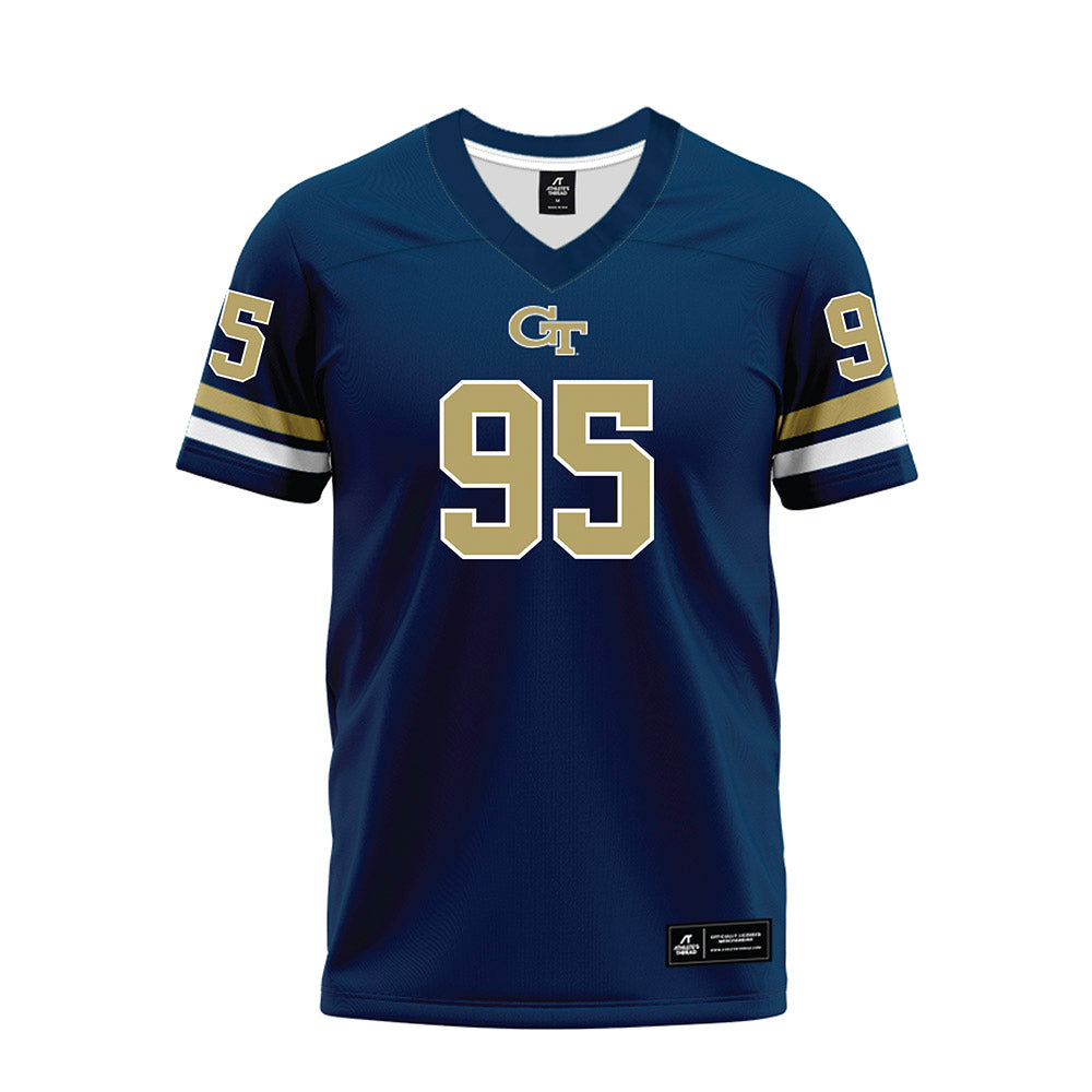 Georgia Tech - NCAA Football : Jason Moore - Blue Premium Football Jersey