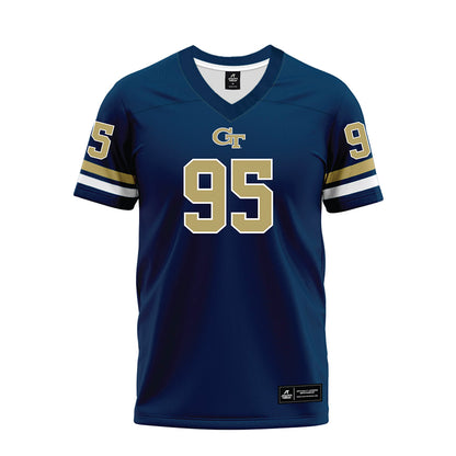 Georgia Tech - NCAA Football : Jason Moore - Blue Premium Football Jersey