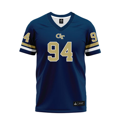 Georgia Tech - NCAA Football : Derry Norris Jr - Blue Premium Football Jersey-0