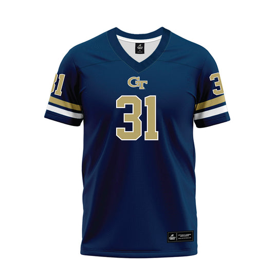 Georgia Tech - NCAA Football : Fenix Felton - Blue Premium Football Jersey-0