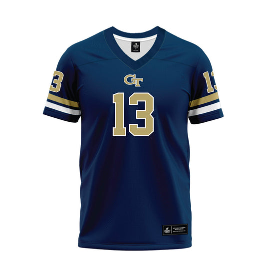 Georgia Tech - NCAA Football : Savion Riley - Blue Premium Football Jersey-0