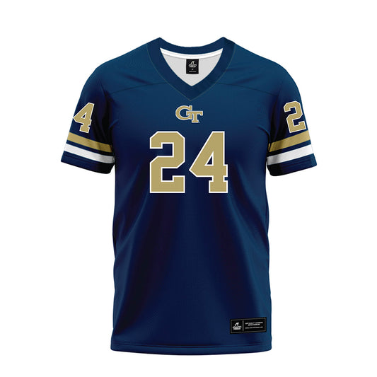 Georgia Tech - NCAA Football : Ronald Triplette - Blue Premium Football Jersey-0