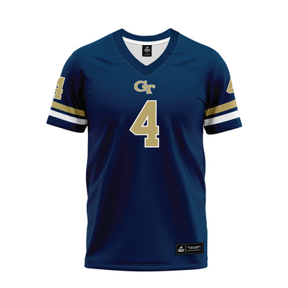 Georgia Tech - NCAA Football : Warren Burrell - Blue Premium Football Jersey