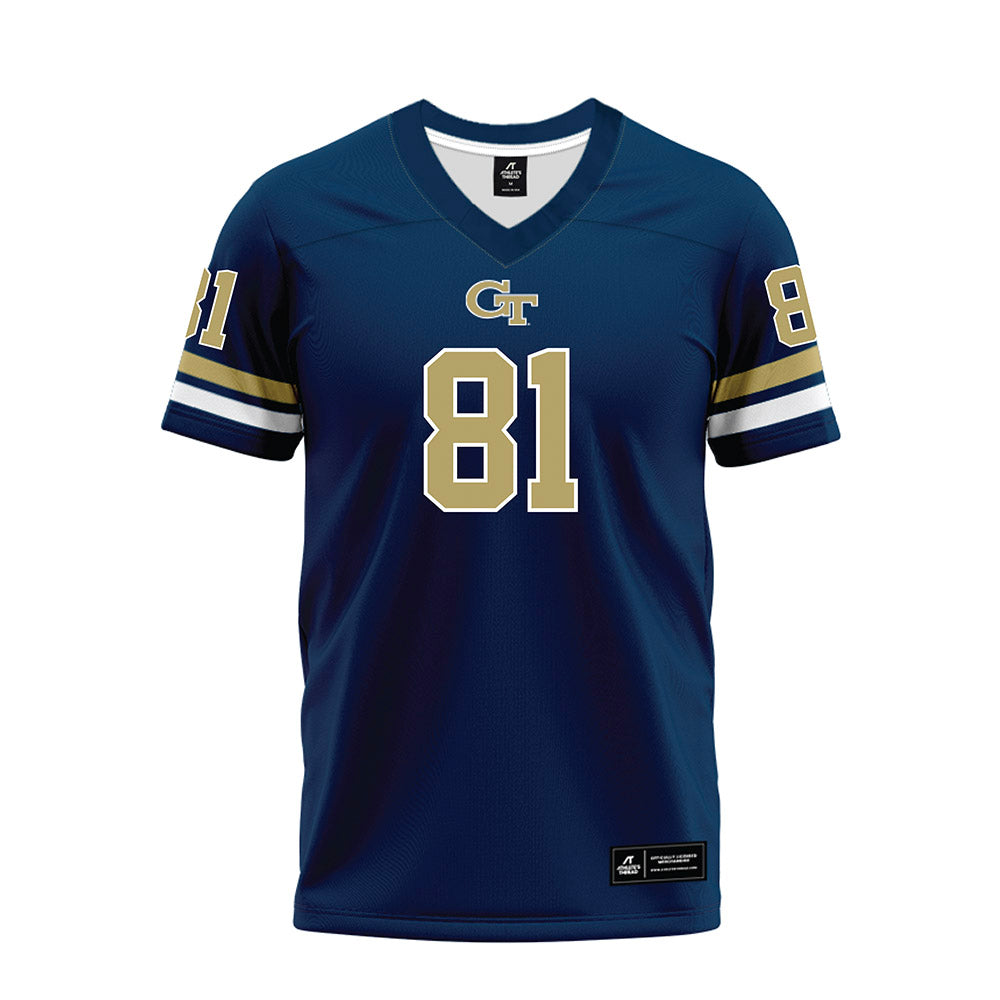 Georgia Tech - NCAA Football : Cal Faulkner - Blue Premium Football Jersey-0