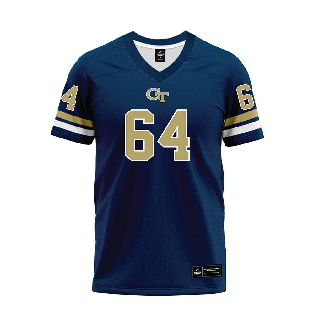 Georgia Tech - NCAA Football : Ryan Purves - Blue Premium Football Jersey