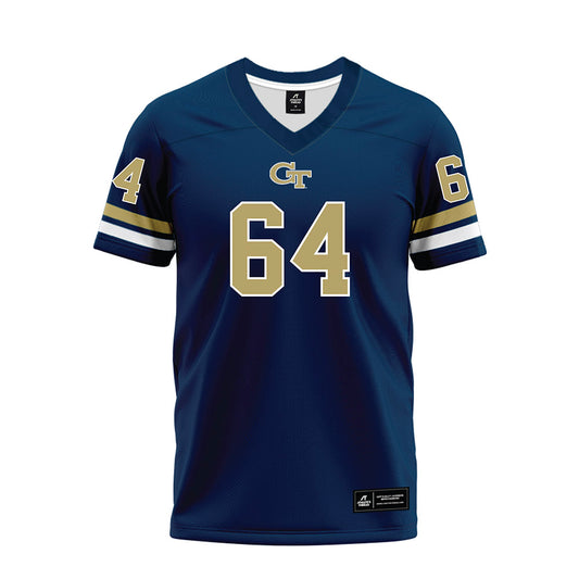 Georgia Tech - NCAA Football : Ryan Purves - Blue Premium Football Jersey