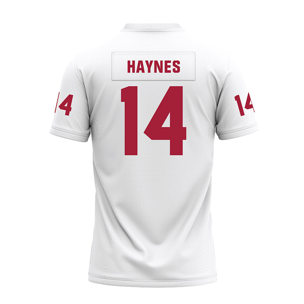 Oklahoma - NCAA Football : Trystan Haynes - White Premium Football Jersey-1
