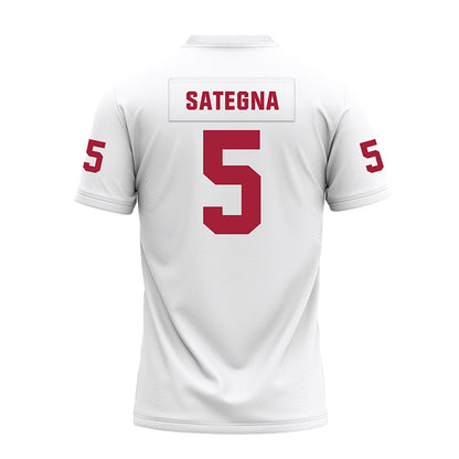 Oklahoma - NCAA Football : Isaiah Sategna - White Premium Football Jersey-1