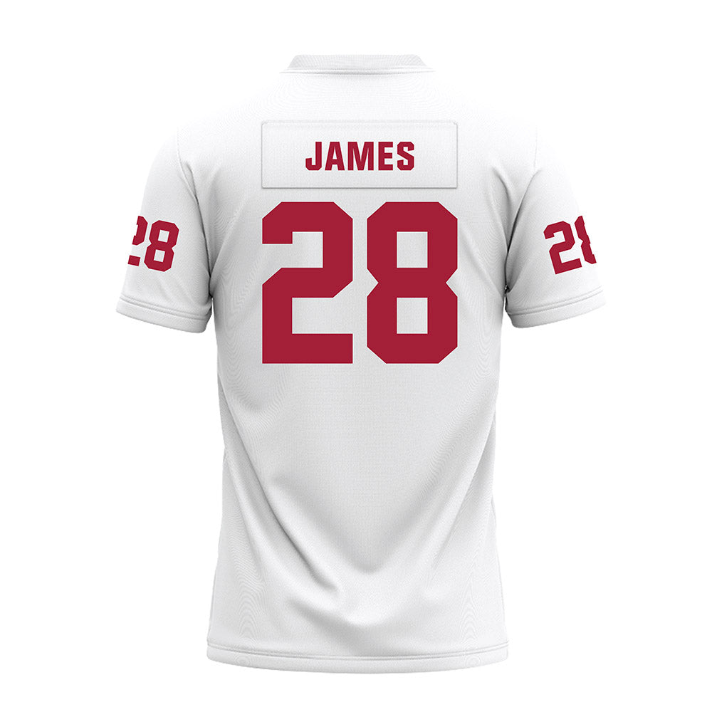 Oklahoma - NCAA Football : Marcus James - White Premium Football Jersey-1