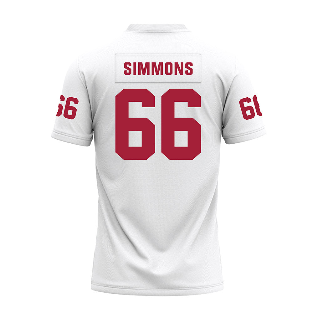Oklahoma - NCAA Football : Derek Simmons - White Premium Football Jersey-1