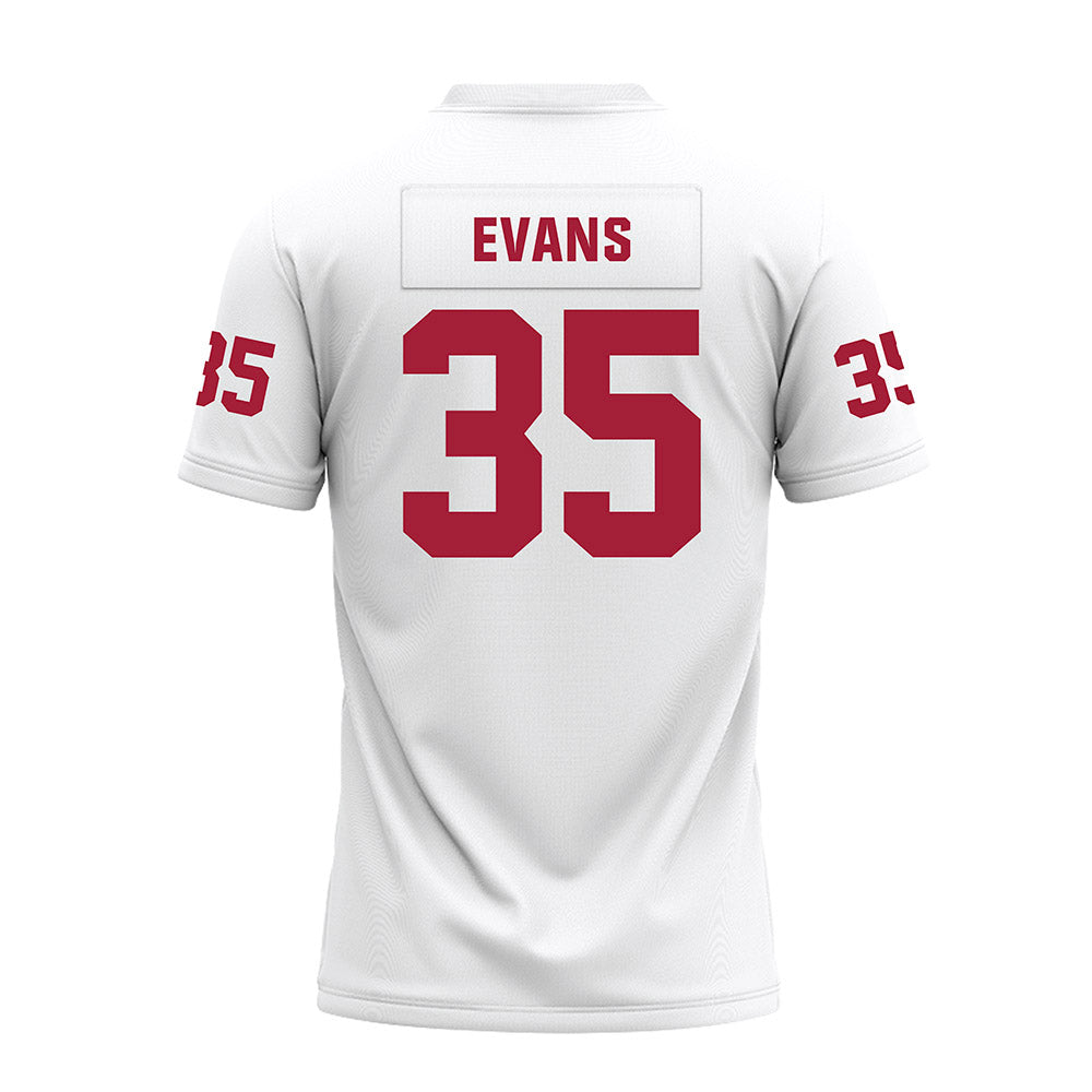 Oklahoma - NCAA Football : Liam Evans - White Premium Football Jersey-1