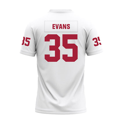 Oklahoma - NCAA Football : Liam Evans - White Premium Football Jersey-1