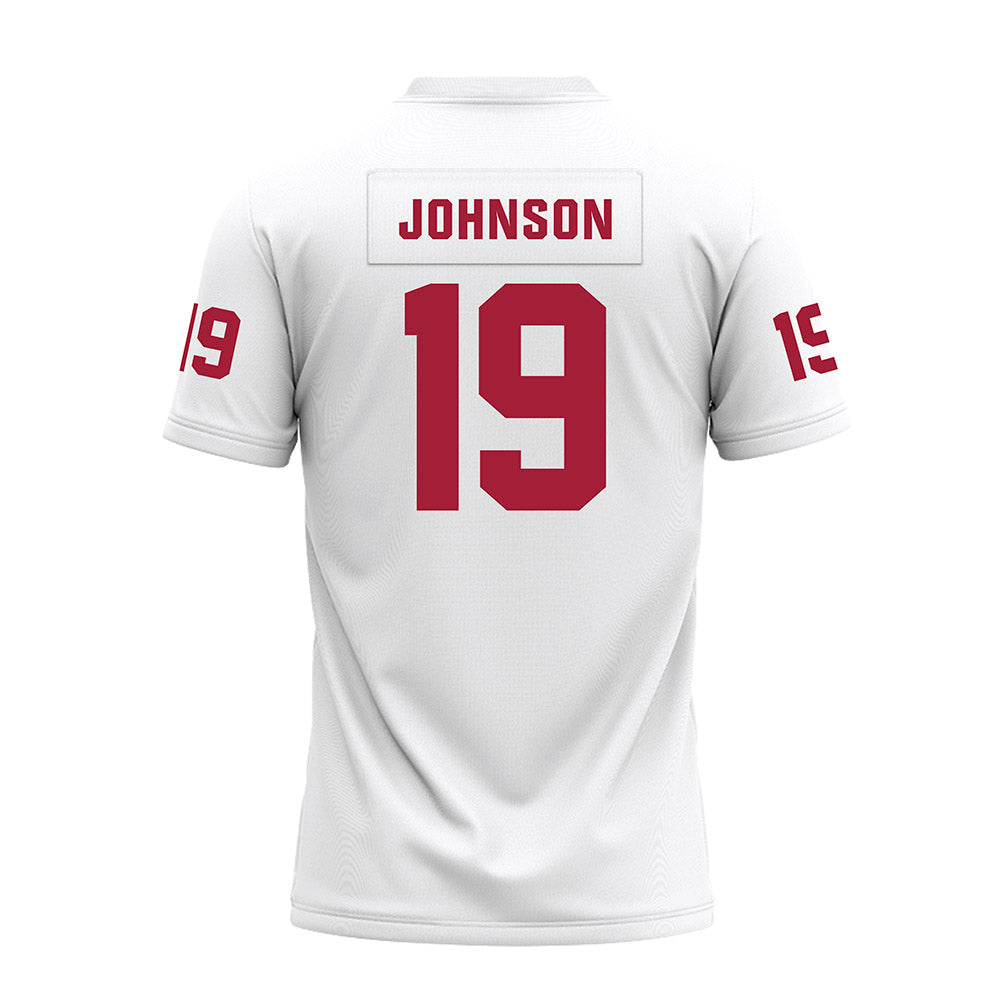 Oklahoma - NCAA Football : Jacobe Johnson - White Premium Football Jersey-1