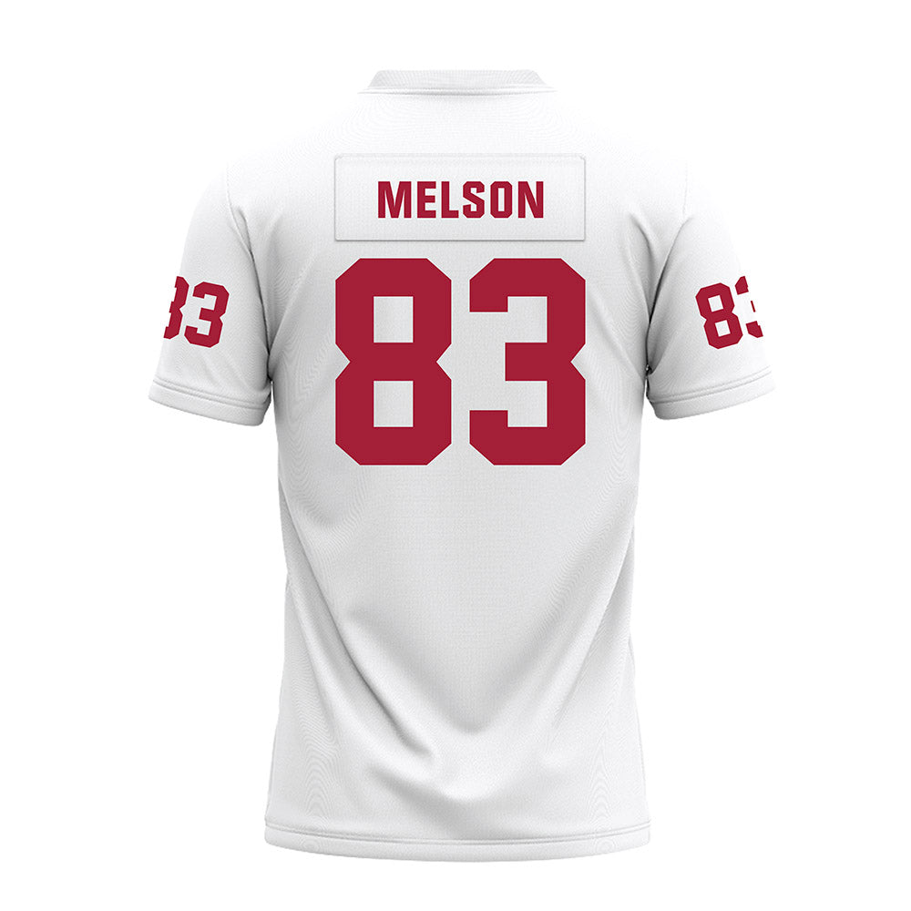 Oklahoma - NCAA Football : Major Melson - White Premium Football Jersey-1