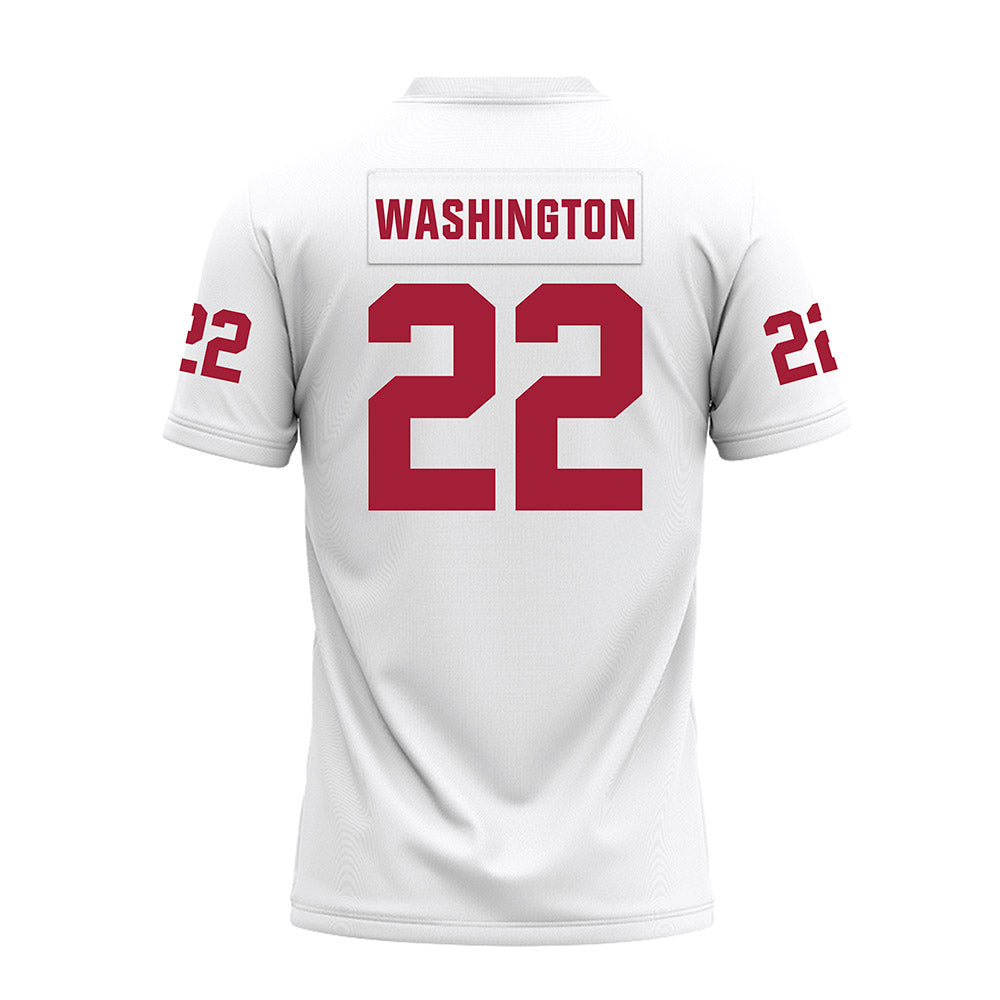 Oklahoma - NCAA Football : Trynae Washington - White Premium Football Jersey-1