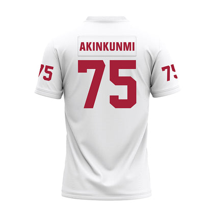 Oklahoma - NCAA Football : Daniel Akinkunmi - White Premium Football Jersey-1