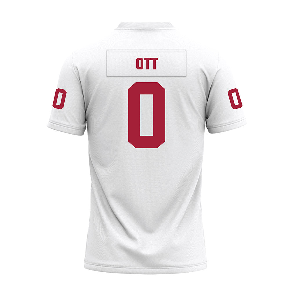 Oklahoma - NCAA Football : Jaydn Ott - White Premium Football Jersey-1