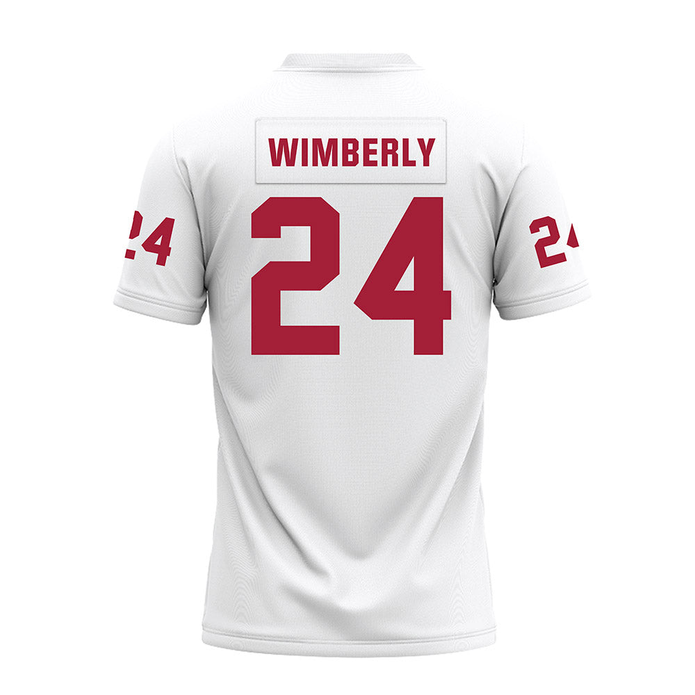 Oklahoma - NCAA Football : Marcus Wimberly - White Premium Football Jersey-1