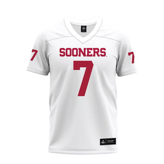 Oklahoma - NCAA Football : Sammy Omosigho - White Premium Football Jersey-0
